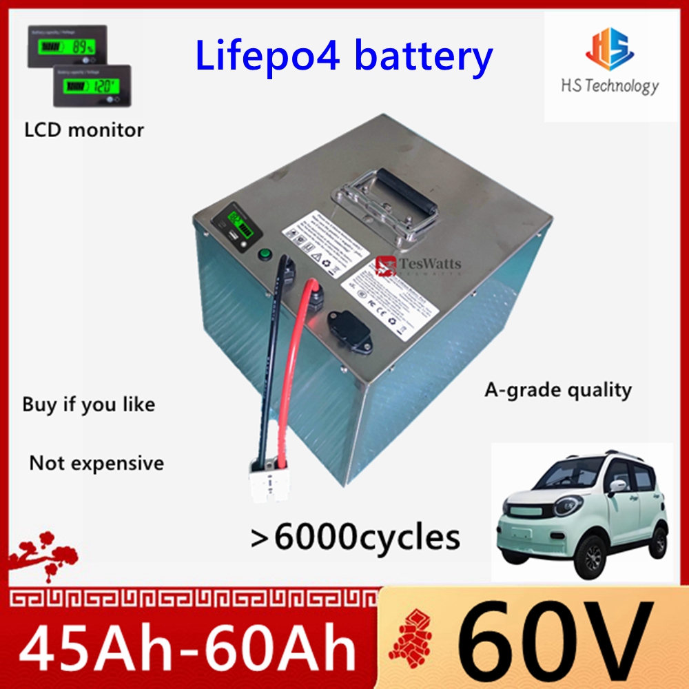 HS Lifepo4 60V 45Ah 50Ah 60Ah  - огляд і ціна 60V 50Ah Electric Scooter Battery