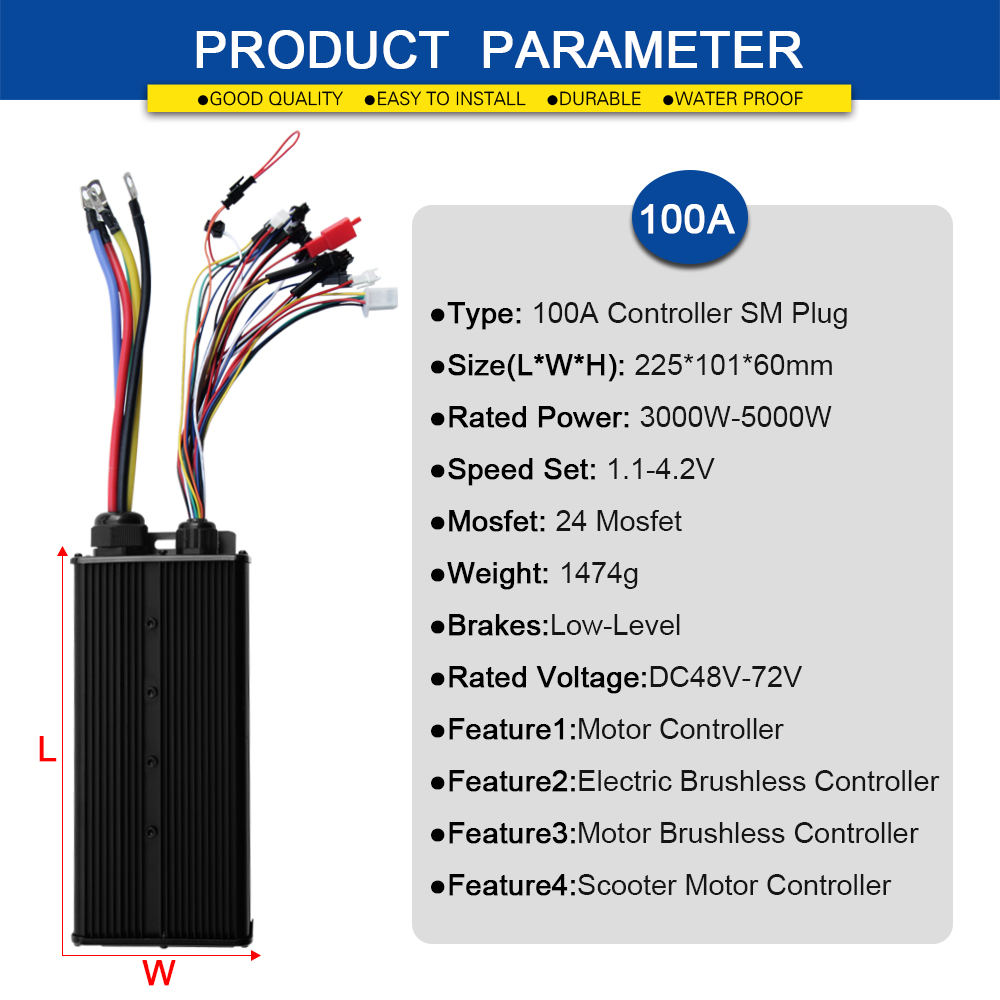 Ebike Sine Wave Controller 100 - огляд і ціна 72V 100A Sabvoton Controller