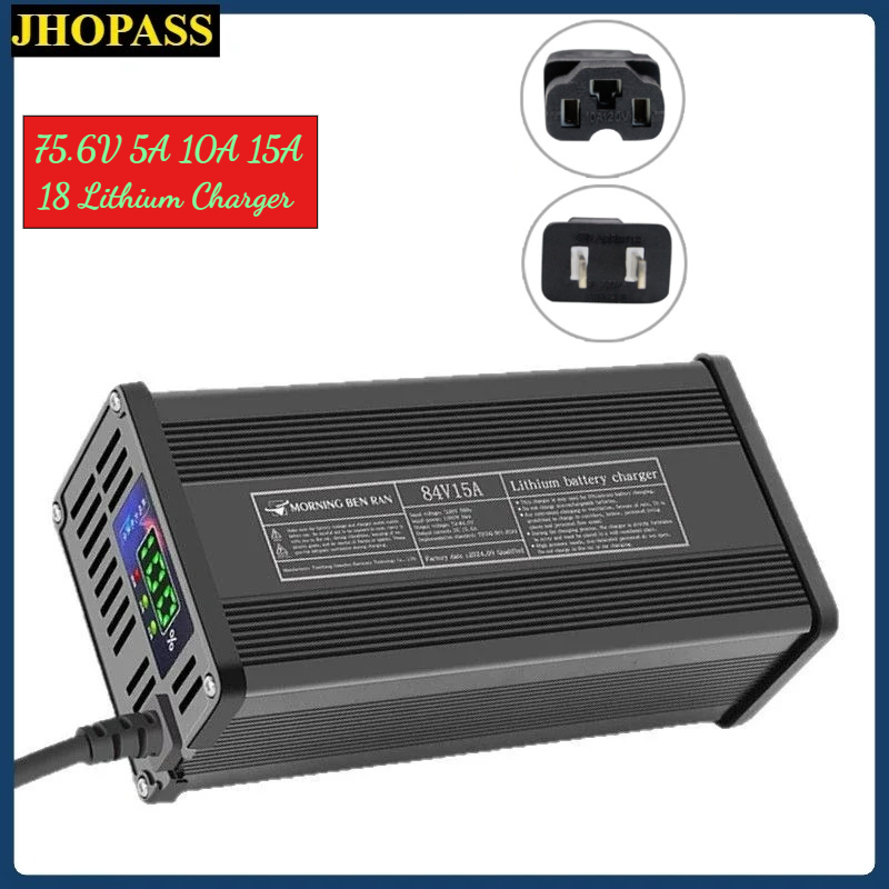 18S Smart LED 75.6V 5A 10A 15A - огляд і ціна 84V 20A Smart Charger